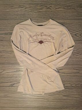 Harley-Davidson Black and Orange Logo Patch Tee